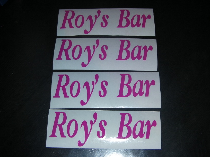 Roy’s Bar 様<br />52mm×155mm<br />ﾏｾﾞﾝﾀﾞﾋﾟﾝｸ